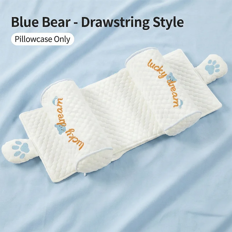 Customized Head Shape Pillow for Infant 0-12 Months Adjustable Width Breathable Cotton with Natural Millet Filling for Baby