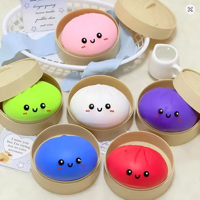 Blind box Colorful Simulated Dumpling Squishy Relaxing Relieve Anxiety Antistress Enhance Happiness Rebound Squeeze Reliever Toy
