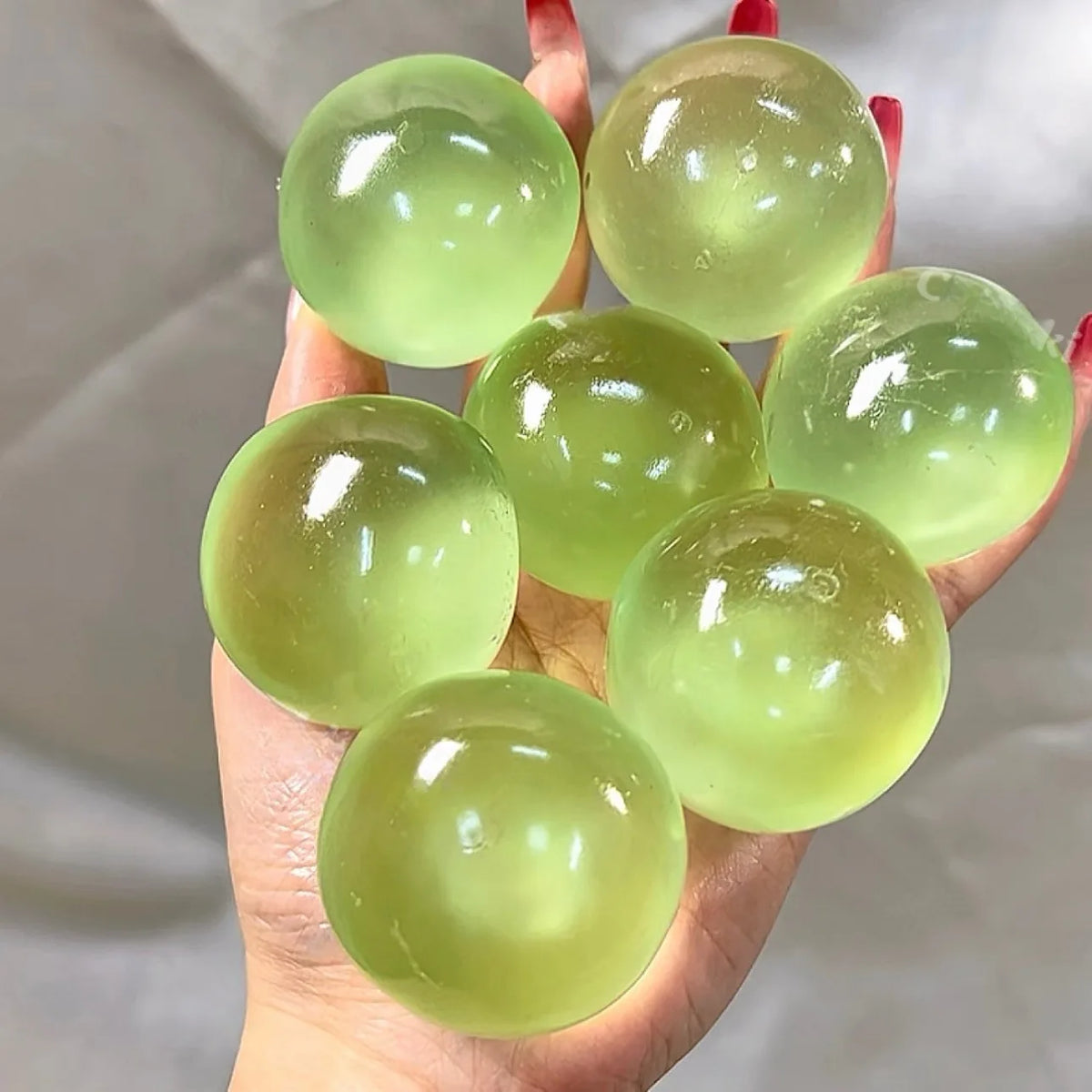 New Moldable Slow Rebound Blue Coconut Oil Handmade Squeezing Ball, 6cm Round Malt Stress Relief Squeeze Toy