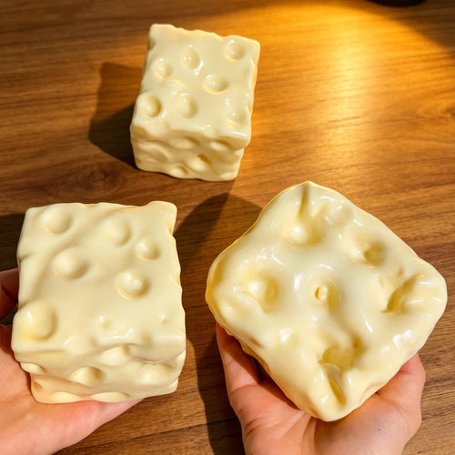 Giant Cheese Shaped Squeeze Stress Relief Toy Soft Thick Squishy Fidget Toy Non-Rigid Non-Springy Anxiety Relief for Kids Adults